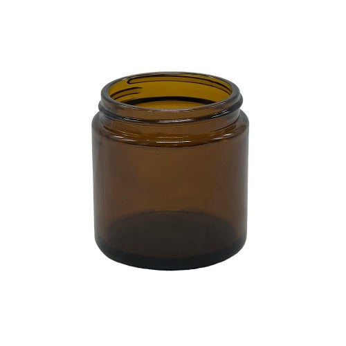120ml Amber Glass Jar with White Lid