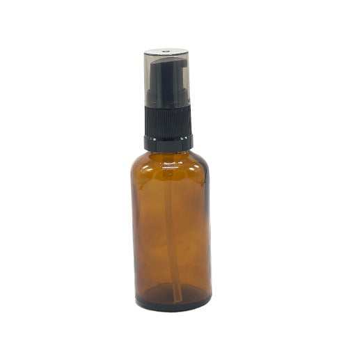 50ml Glass bottle with Black Pump